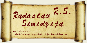 Radoslav Simidžija vizit kartica
